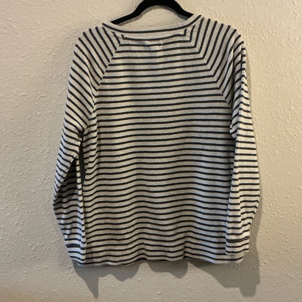 Lou & Grey Black/ grey and White Striped Top - Picture 3 of 3
